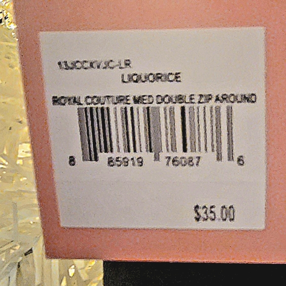 Juicy Couture double zip wallet quilted Velour NWT - Picture 4 of 6